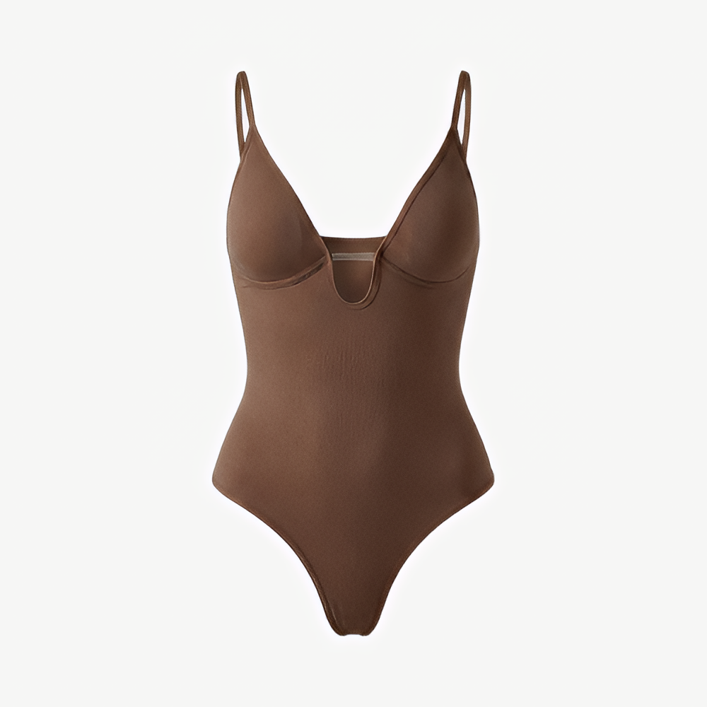 VELORA Scuplt Bodysuit – Deep V