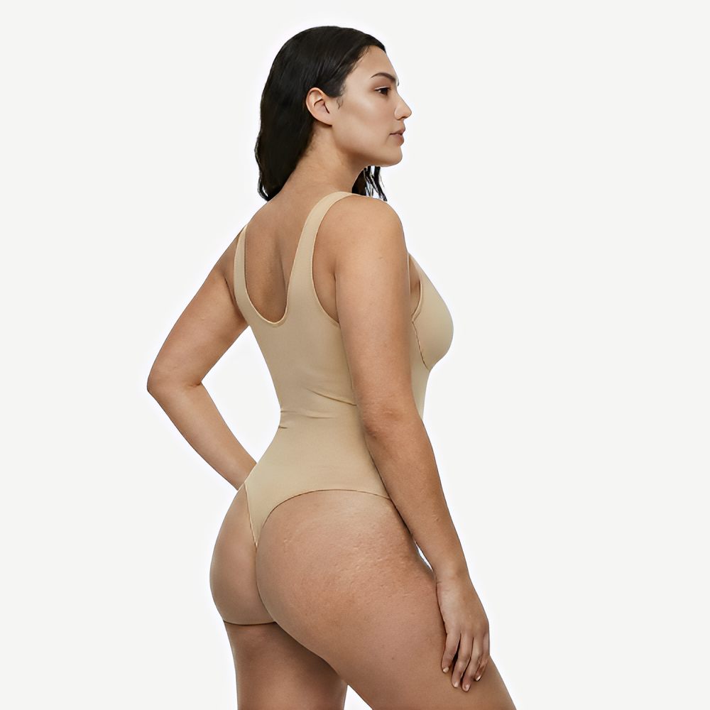 VELORA Scuplt Bodysuit – Deep V